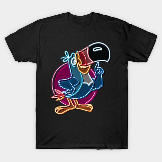 Toucan sam neon style bg T-Shirt by AlanSchell76